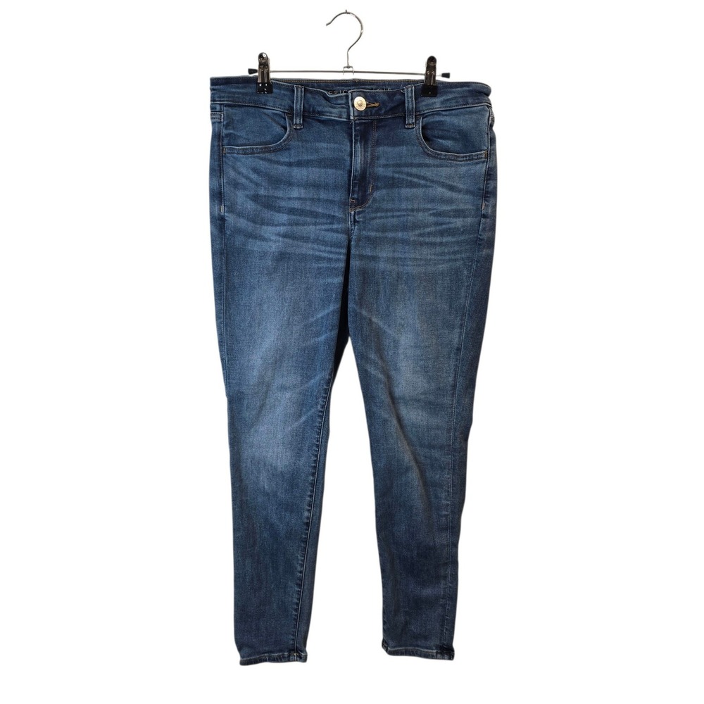 American Eagle Jegging Jeans Women 12 Short Blue Next Level Stretch Denim Pants